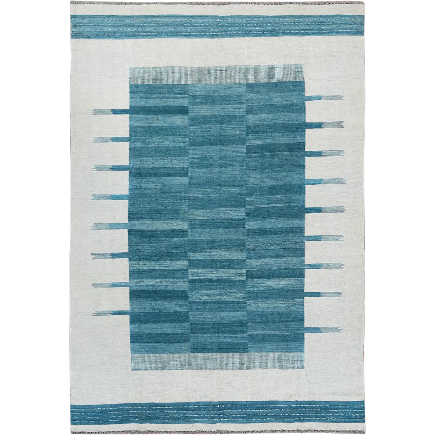 Modern & Contemporary Wool Hand-Woven Area Rug 6'4